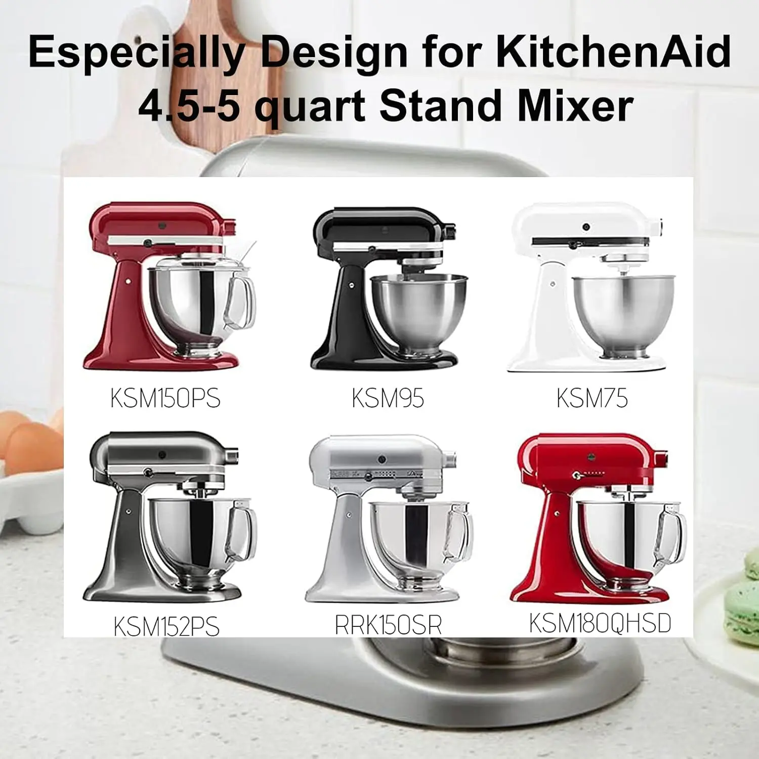 Mixer-Gleitmatte, kompatibel mit KitchenAid 4,5 QT Tilt-Head-Standmixer-Zubehör, verbesserte Gleitplatte, leicht zu bewegen, B – Detail 7