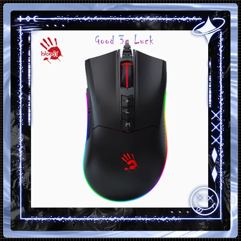 Проводная мышь Bloody ES9 Pro/Plus, игровая мышь для киберспорта, эргономика, RGB FPS, низкая задержка PMW3389, аксессуар для ПК с низкой задержкой, подарок на заказ