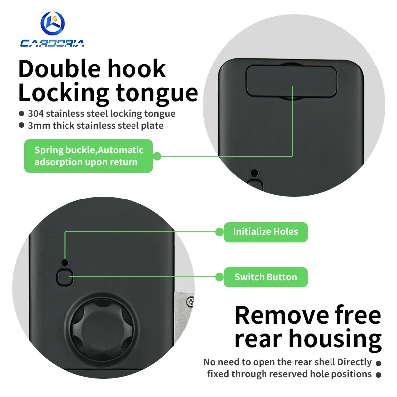 2026 New ModelOffice Glass 3D Face Recognition Smart Fingerprint Access Code Door Lock Suitable For Double&single Opening Door A
