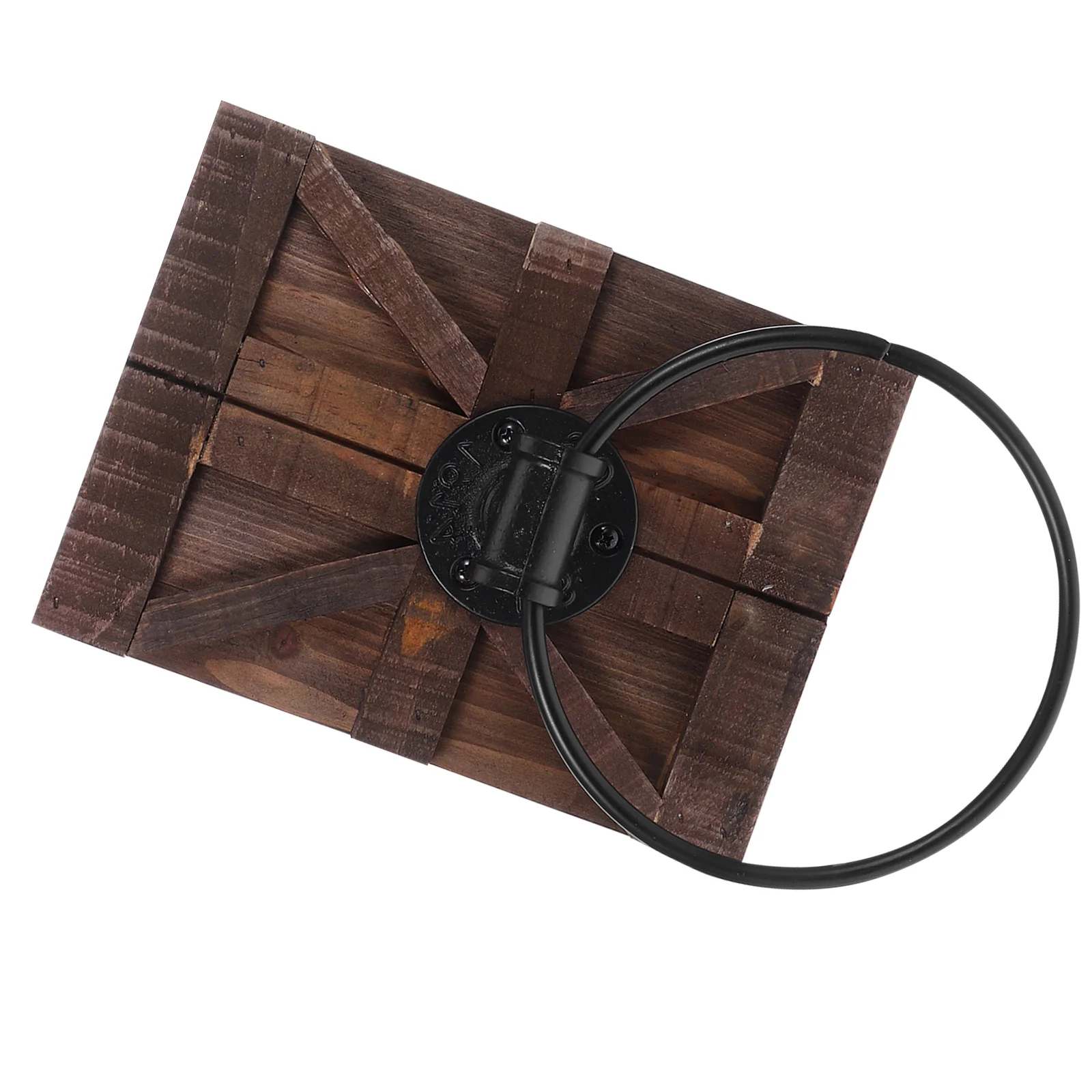 

Rustic Iron Wall Mounted Holder Vintage Brown Finish Bathroom Toilet Kitchen Decor Farmhouse