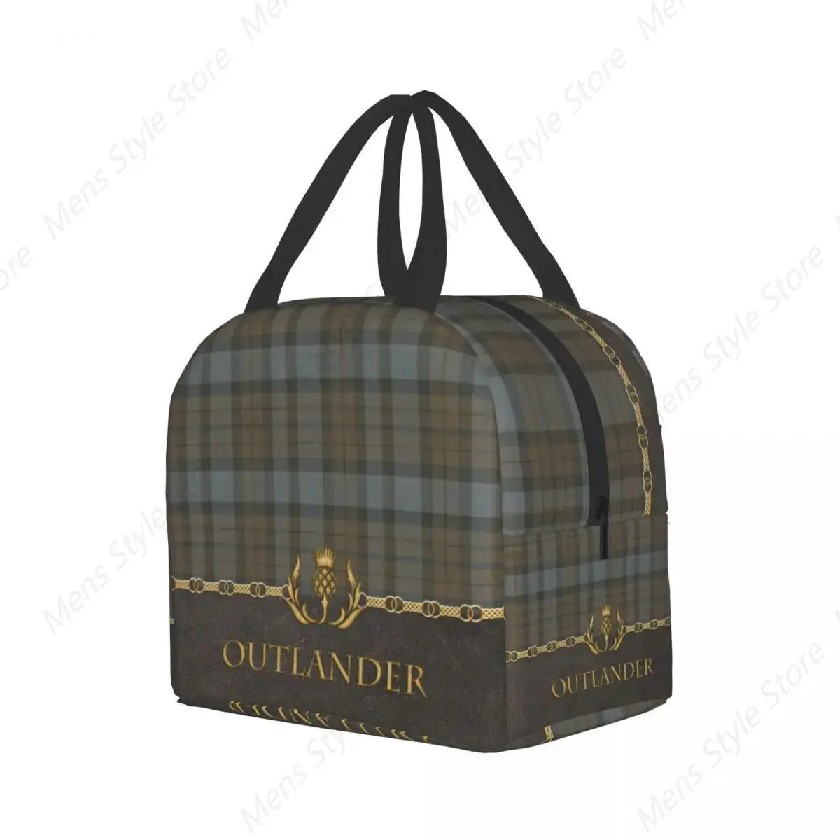 Luxury Tartan Outlander Lunch Bag Portable Plaid Check Thermal Cooler Food Insulated Lunch Box For Kids School Picnic Bags