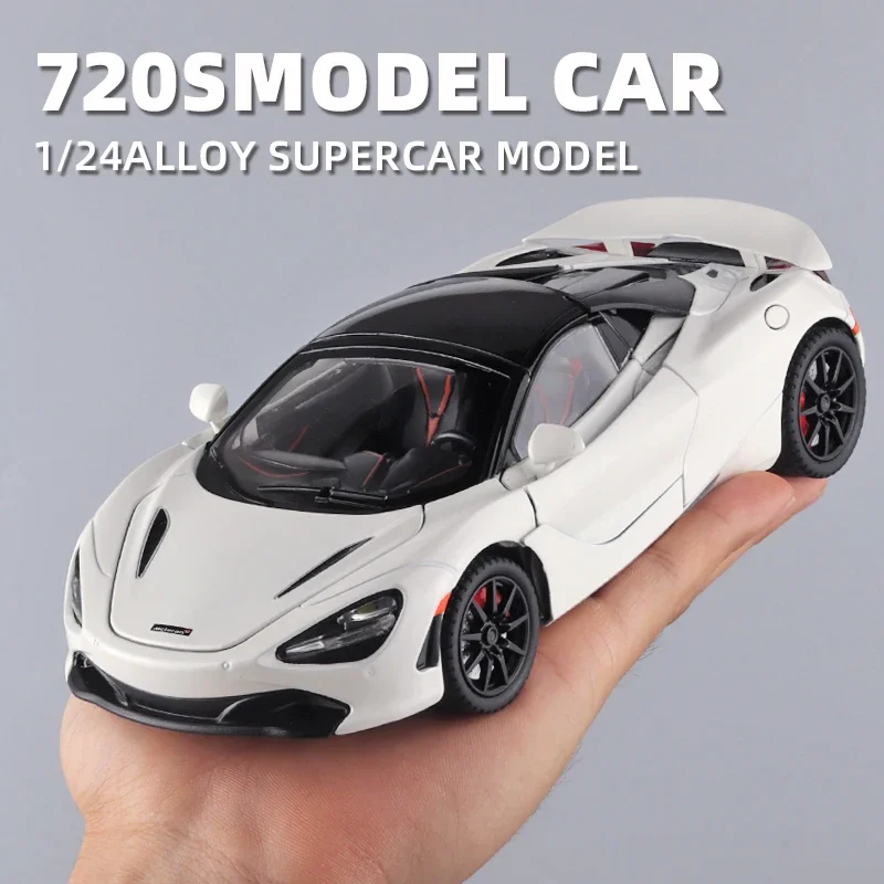 720s 1:24  Sportcar Sound & Light Miniatures Alloy Diecast Model Car Presents For Boyfriend Toys For Kid