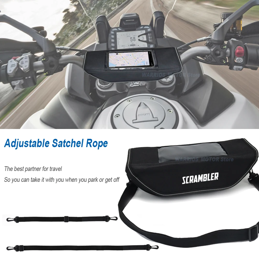 For Ducati Scrambler 1100 Motorcycle Handlebar bag waterproof handlebar travel navigation bag