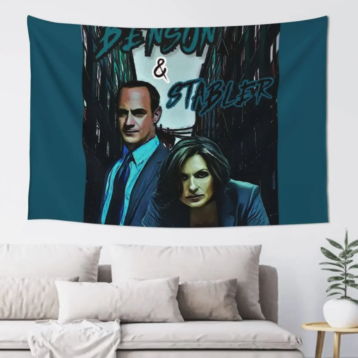 Benson & Stabler Law and Order: SVU Tapestry Home Decoration Bedrooms Decorations Tapete For The Wall Wall Decorations Tapestry