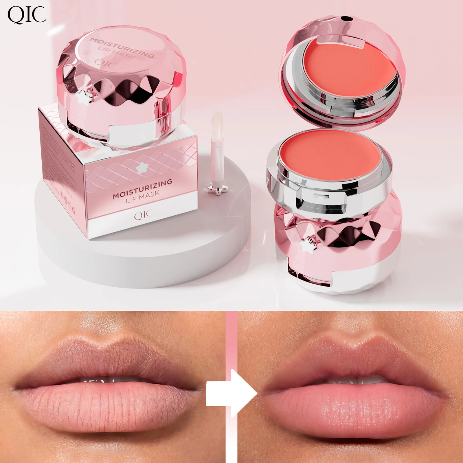 Moisturizing Lip Balm Lip Mask, Exfoliate Dry Chapped Lips, Long Lasting Hydrating Nourish Repair Lip Care