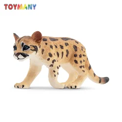 Toymany Simulation Mountain Lion Cub Wildlife Animal Model Toy Mini Figures Dolls Action Figurines Toys Children Gift