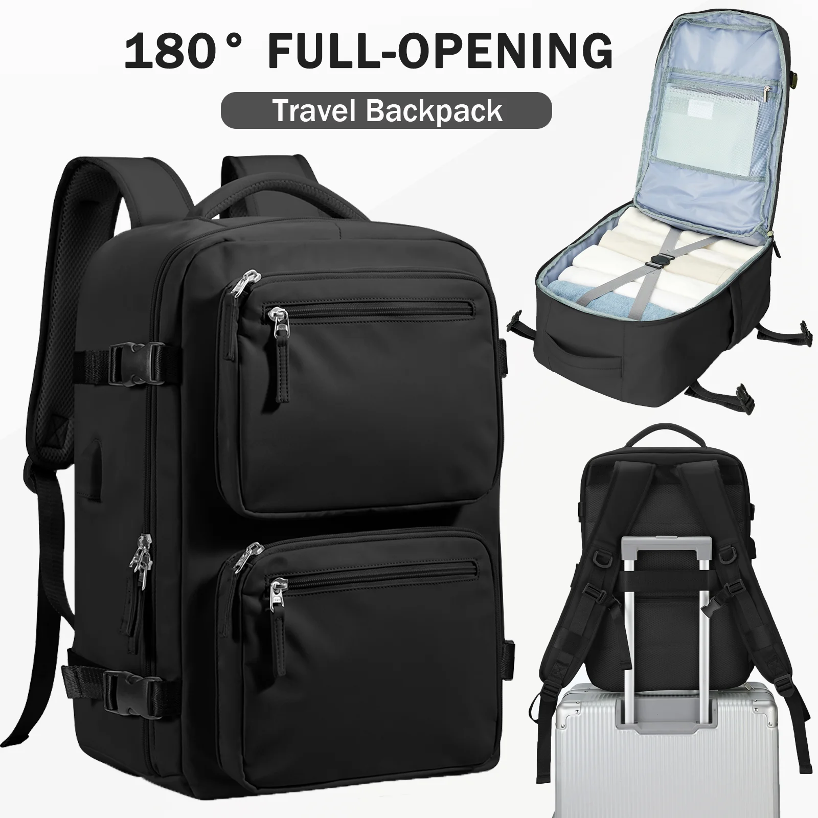 Men Travel Backpack High Quality New Multifunction Backpack Male Femal Laptop Backpack Easyjet 45x36x20 Cabin Bag Vacuum Daypack