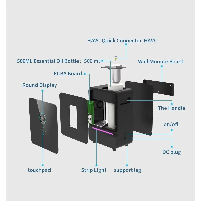 New Ivyaroma Innovative App Wifi Control HVAC Waterless Aromatherapy Nebulizer Scent Aroma Fragrance Oil Diffuser For Larger Spa