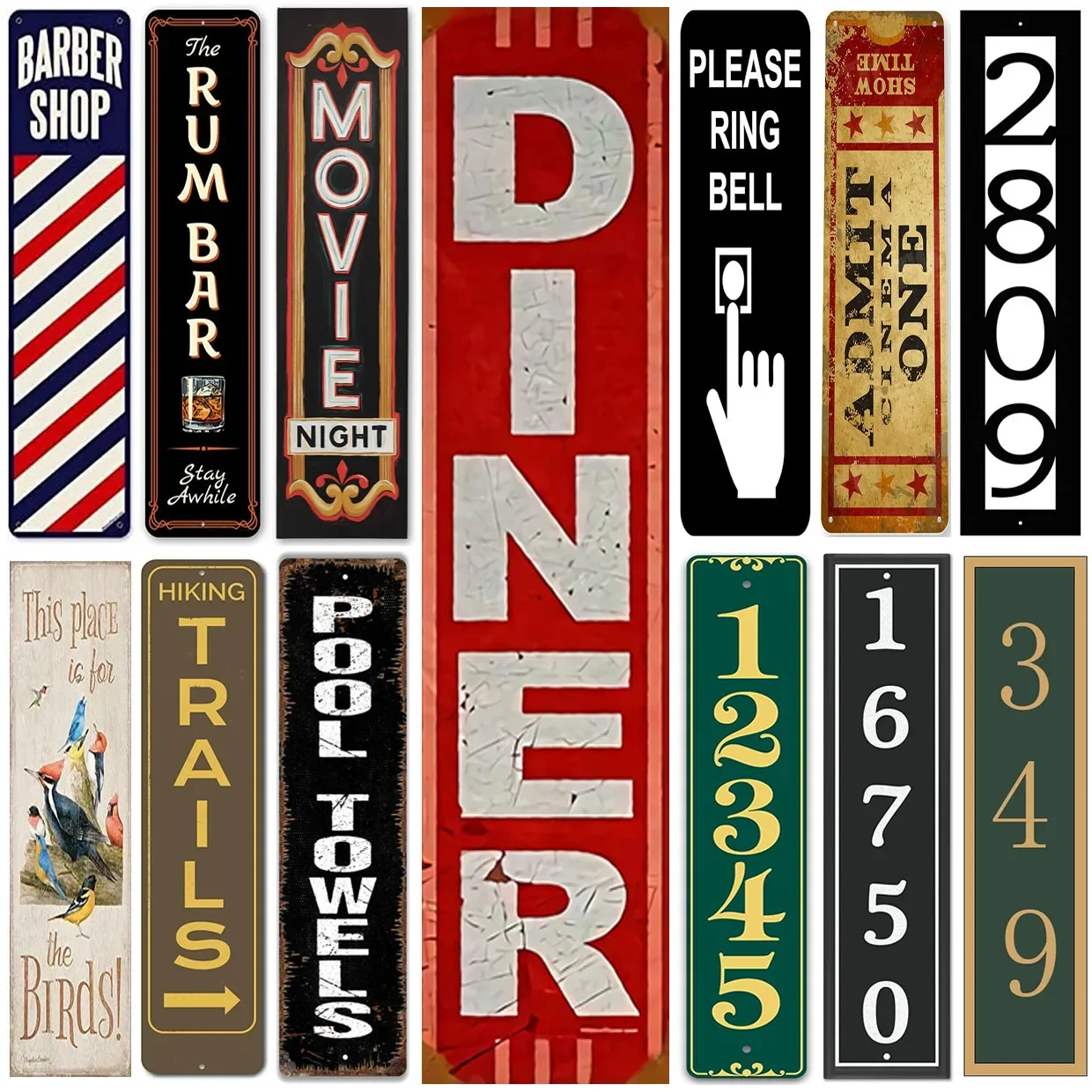 Decor Diner Rumbar Movie Vintage Tin Signs Funny Street Metal Signs Country Road Sign for Home Wall Cafe Bar Man Cave Outdoor