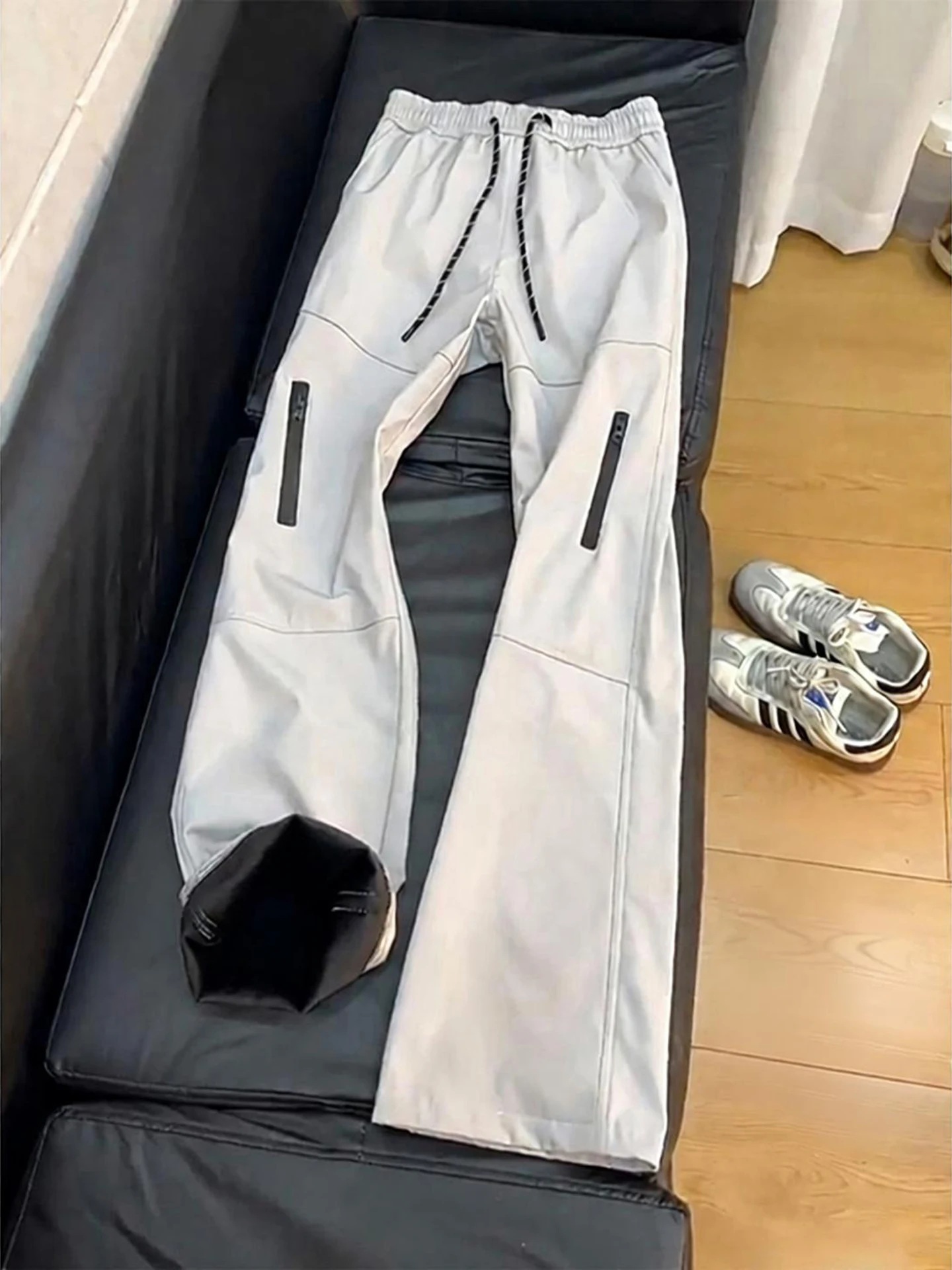 

ay American Sle Fce Lined Winter ell Pants Men's Outdoor Skiing Mountain Climbing Straight Leg Trousers Windproof