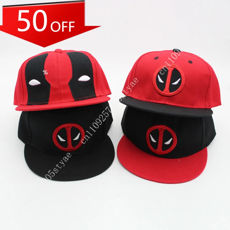 Marvel's Deadpool Movie-Themed Baseball Cap — Personalized Hip-Hop Style, Casual Flat-Brim Hat (Adjustable)