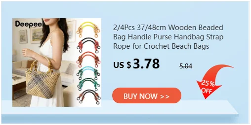 2Pcs Deepeel 30/40/60cm PU Leather Bag Handles with Metal Clasps Handbag Purse Replacement Strap DIY Bags Accessories