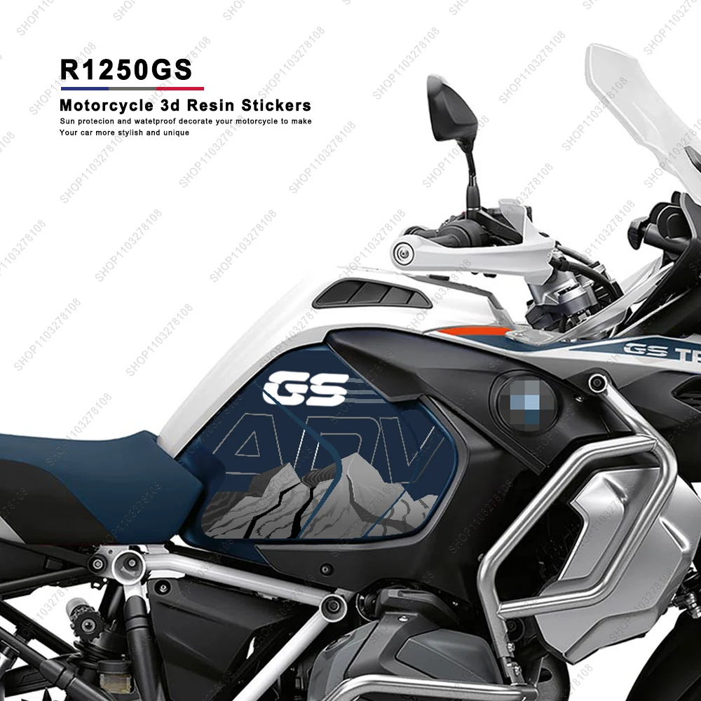 

Motorcycle Accessories Fuel Tank Pad Protector Covers Waterproof 3D Resin Stickers Kit for BMW R 1250 GS ADV 2018/2023