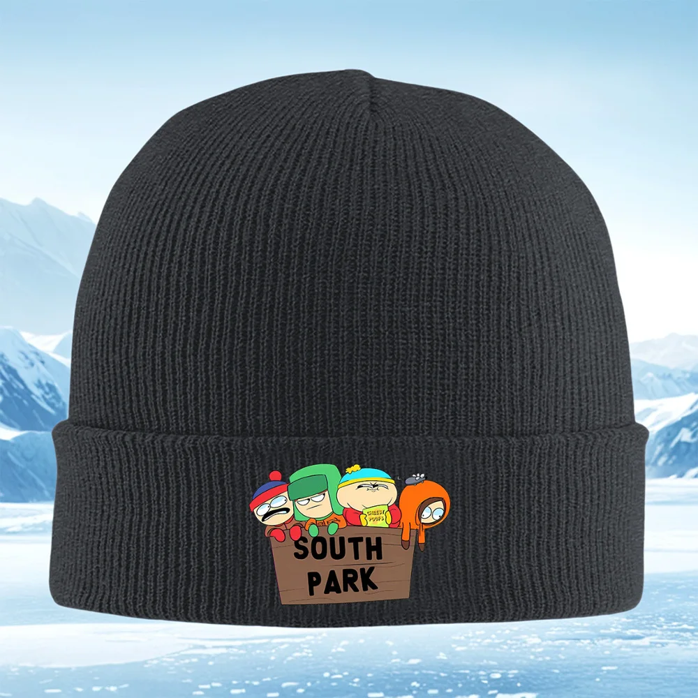 Personajes de dibujos animados de South Park, tablero de sujeción para hombres y mujeres, gorro de punto Unisex, gorro, Jersey, gorro térmico cálido para invierno, Navidad al aire libre