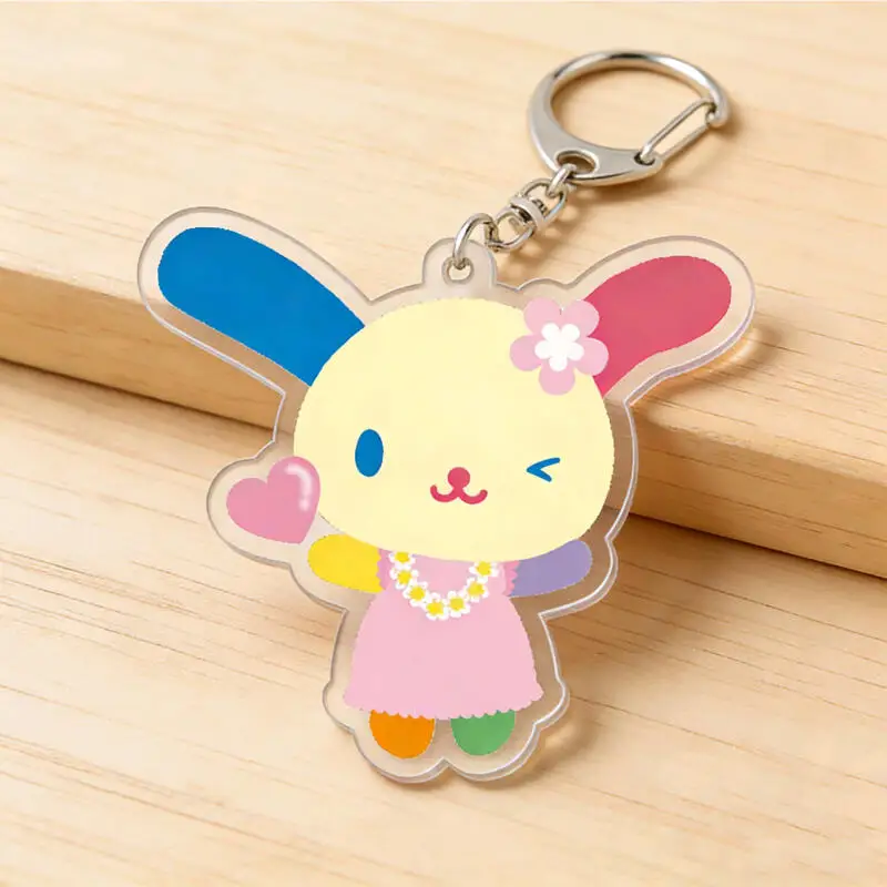 Cute Usahana Acrylic Keychain Cartoon Car Backpack Accessories Charm Ornament Kawaii Anime Peripherals Friend Birthday Gift Toy
