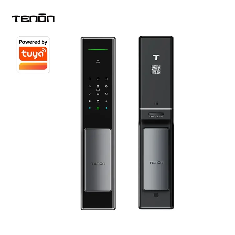 Hot Sale Home Electronic Digital Tuya Smart Lock Door Tenon Fully Automatic Rfid Keypad Fingerprint Lock Security Safe