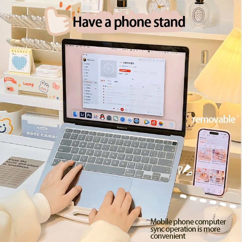 Tablet PC bracket cooling desktop 360° rotating bracket increase bracket folding lift portable multi-gear adjustment