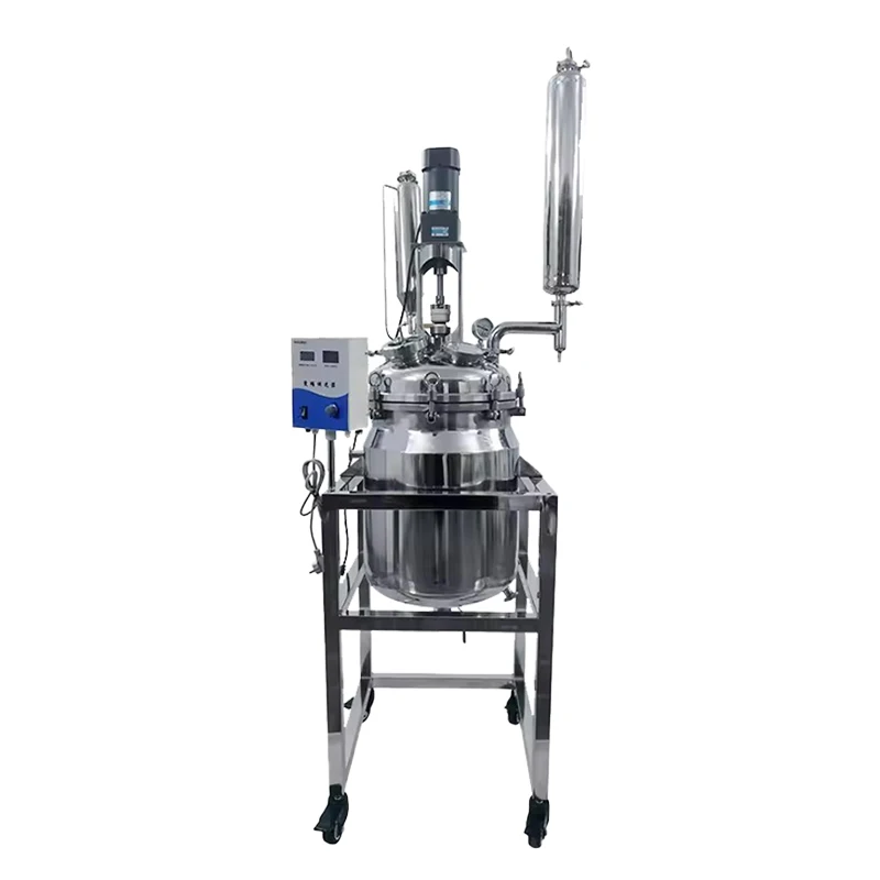 50L Chemical Mixing Double Layer Jacketed 316L Stainless Steel  Reactor