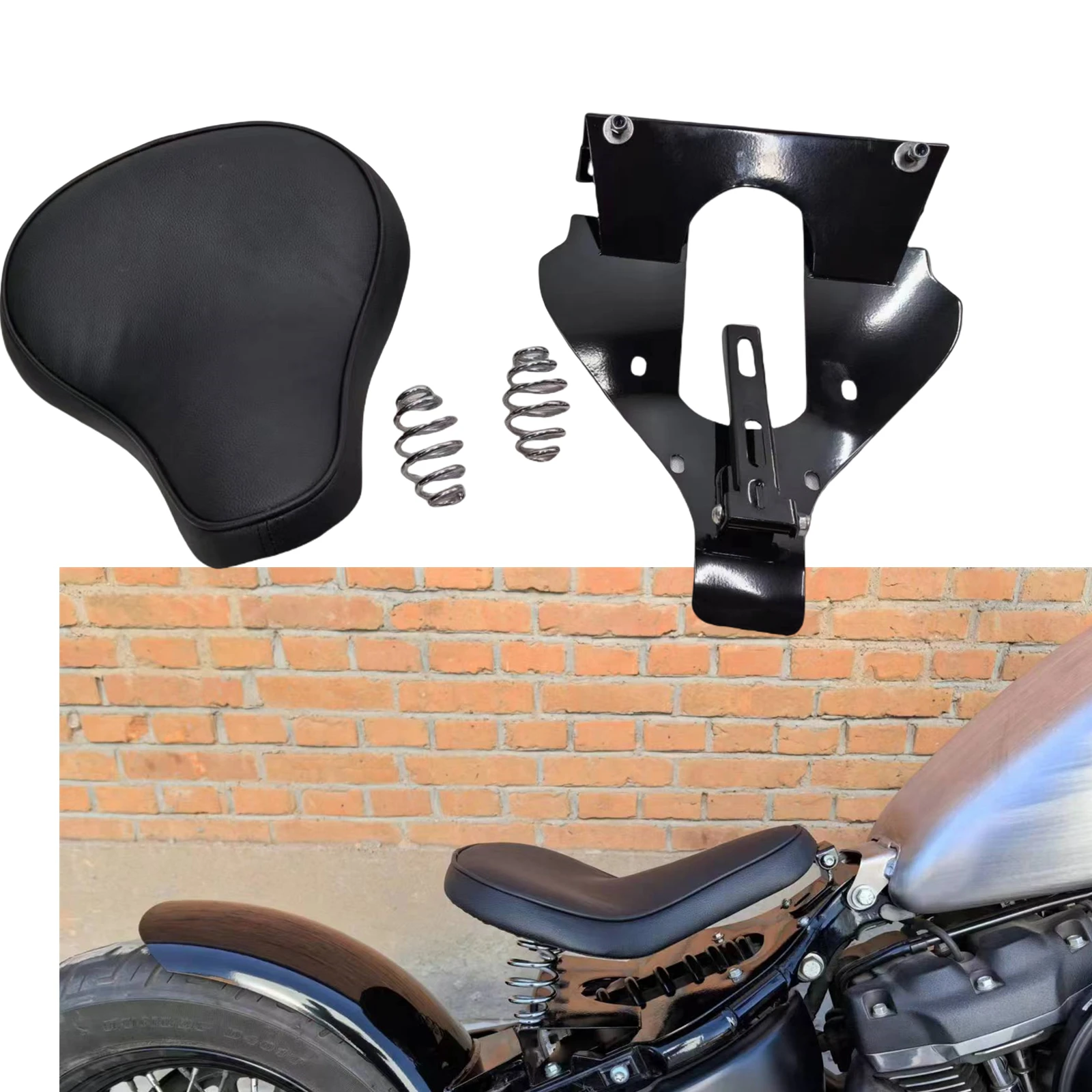 For Harley Street Bob FXBB 2019-2024 Motorcycle Driver Seat Pillion Cushion Solo Seat Pad Cover