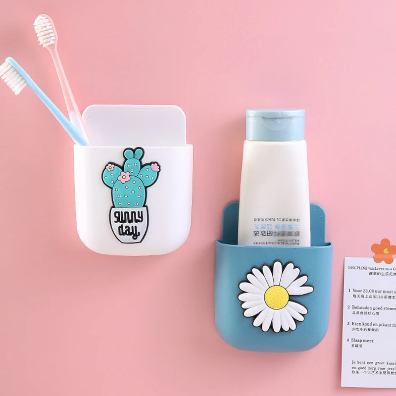 Cartoon Storage Box Living Room Bedroom Wall Background Decorative Storage Remote Control Wall Hanging Storage Box Self-adhesive