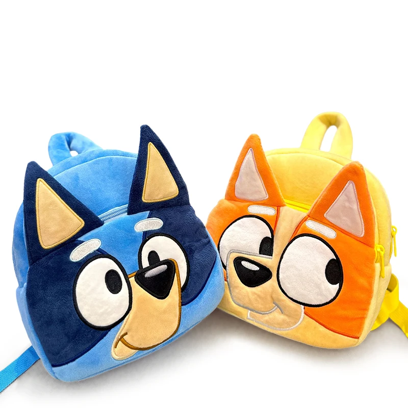 Bluey Family Cosplay Cartoon Kindergarten Children Schoolbag Bluebin Dog Backpack Kawaii Blue Orange Dog Backpack Children Gifts