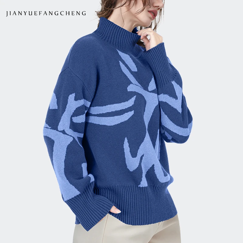 

Модный вязаный крючком женский бежевый вязаный свитер с длинными рукавами, свободные повседневные шерстяные пуловеры с круглым вырезом, осень-зима 2022, топы