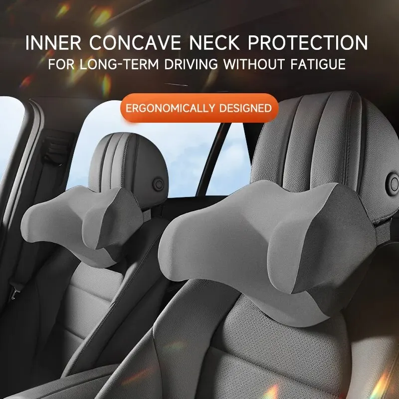 1 PC Car U-shaped Headrest No Crooked Neck Pillow Car Supplies Travel Sleep U-shaped Memory Cotton Neck Pillow