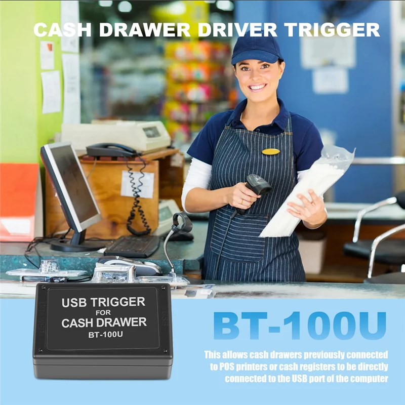 IDUD 4X BT-100U Cash Drawer Driver Trigger With USB Interface Drawer Trigger