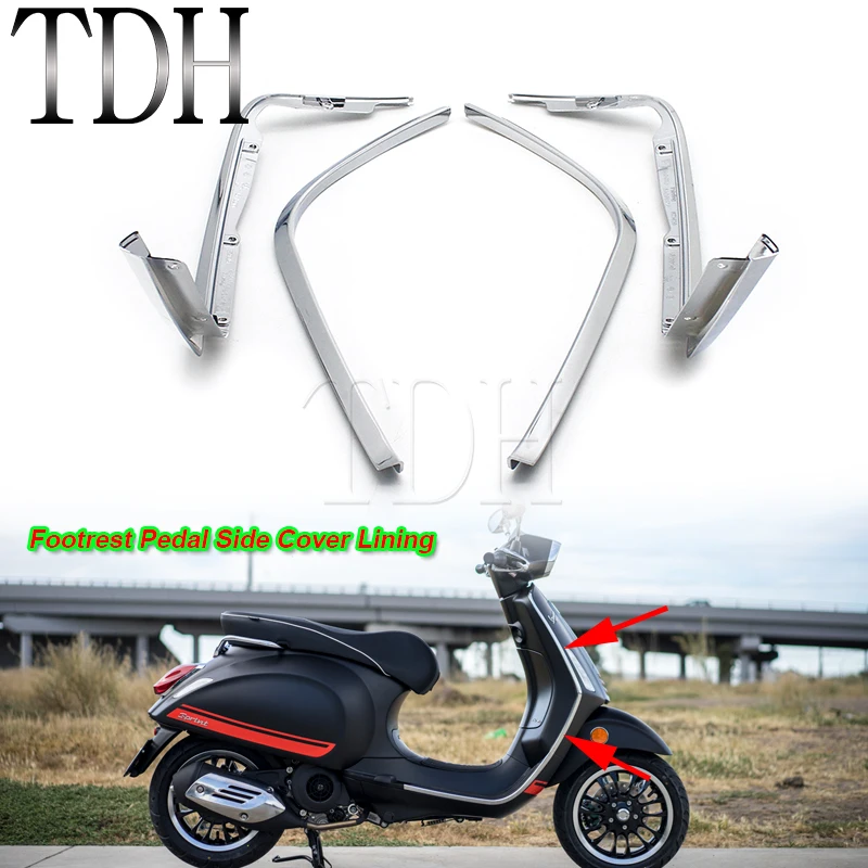 

Sidebar Bottom Trim Strip Cover Lining Liner Pedal Side Upper Strip Scooter Footrest Pedal Decorative For Sprint 150 Sprint150