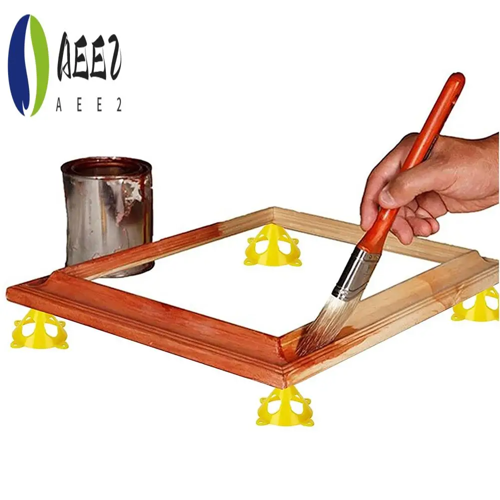 

AEE2-50 шт. желтый конусный холст и дверные стойки шкафа, подставки в форме пирамиды 3,5 x 2 дюйма, подставки для акриловой живописи