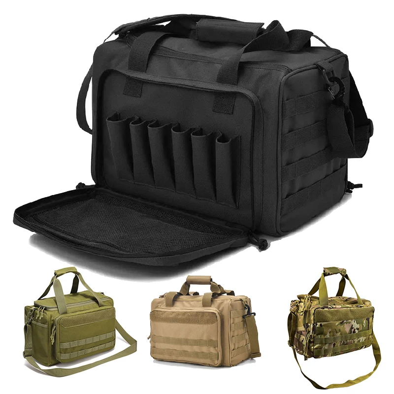 600D waterproof gun bag shooting pistol storage bag Molle hunting accessories tool sling bag combat shooting range bag