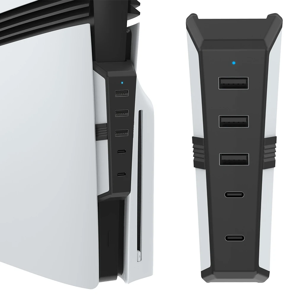 hub-usb-de-5-portas-com-3x-usb-20-1x-usb-tipo-c-1x-tipo-c-31-extensor-usb-para-console-playstation-5-pro-versao-com-disco-e-digital