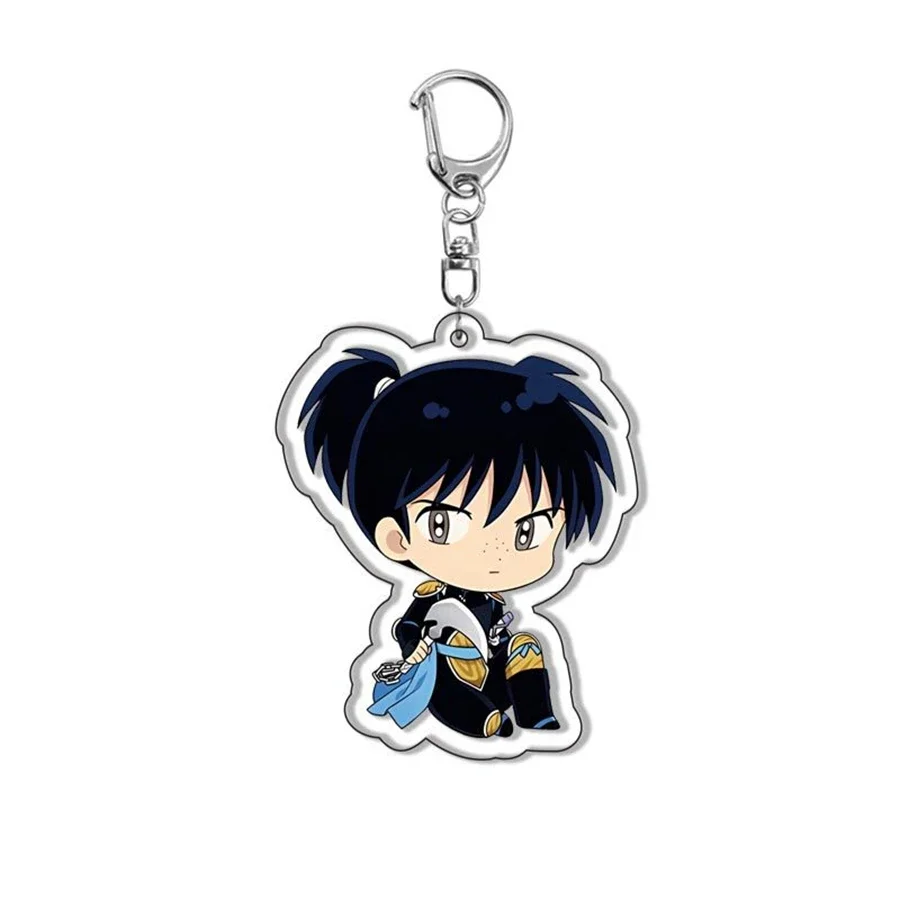 Anime acrylic keychain Inuyasha Miroku Cute Y2K Cartoon Pendant suitable for bags and keys, perfect gift for fans car key bag view 3
