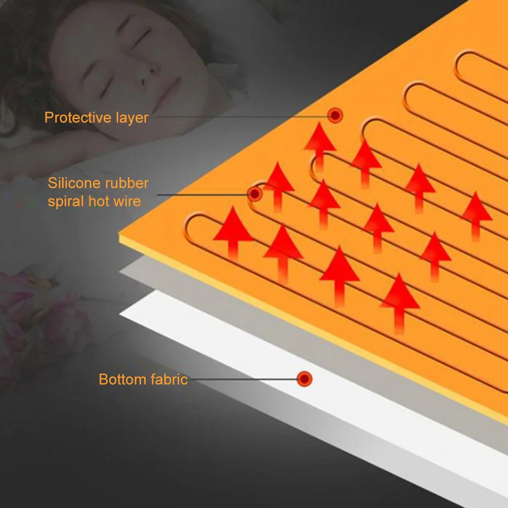 30x30cm Portable Heating Pad Lightweight And Portable Three-Speed Temperature 30cm Heating Pad Black Waterproof Fabric