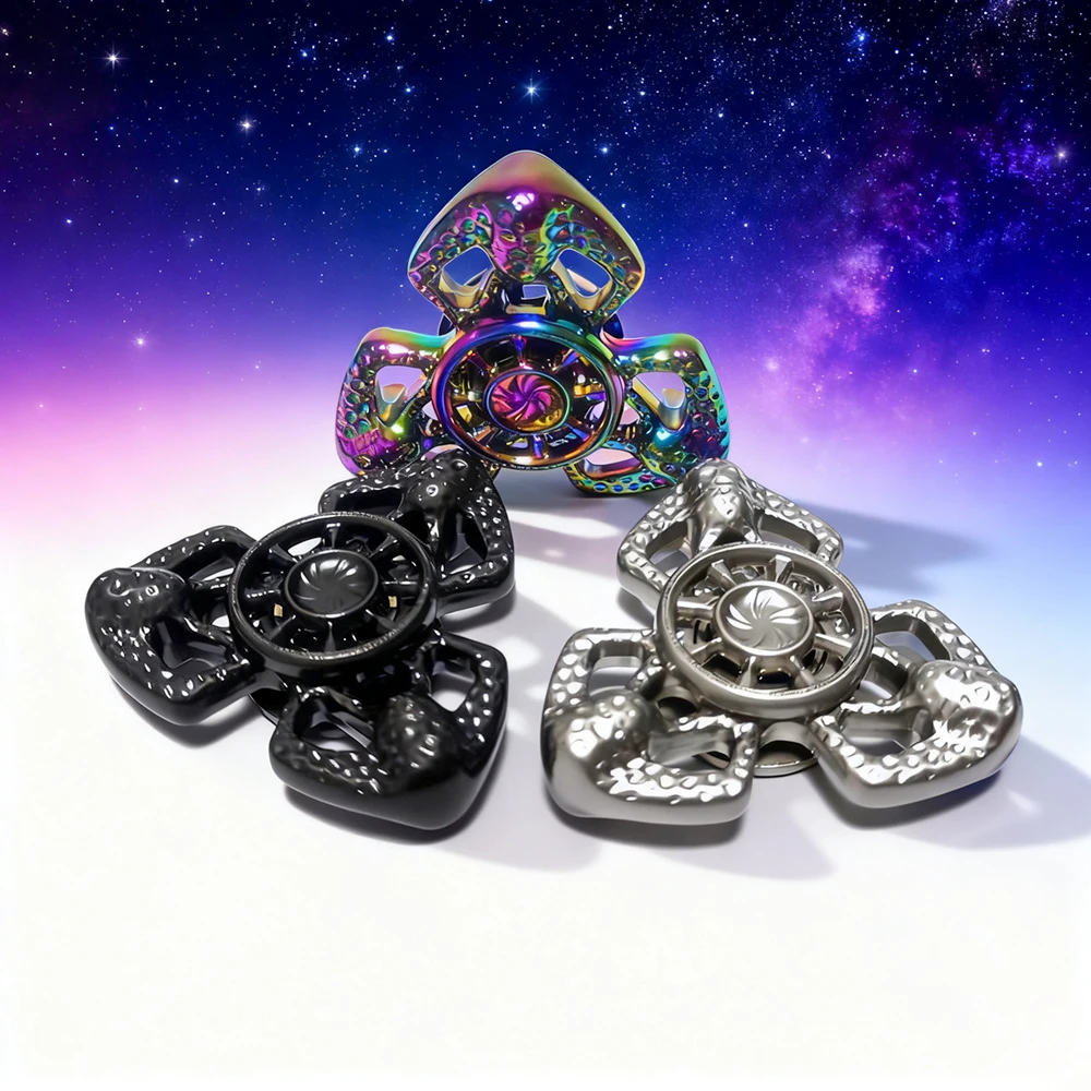 لعبة فيدجيت سبينر المجوفة المخصصة Edc - لعبة تخفيف التوتر المعدنية الرائعة تخفيف القلق - لعبة فيدجيت سبينر المعدنية المضادة للإجهاد