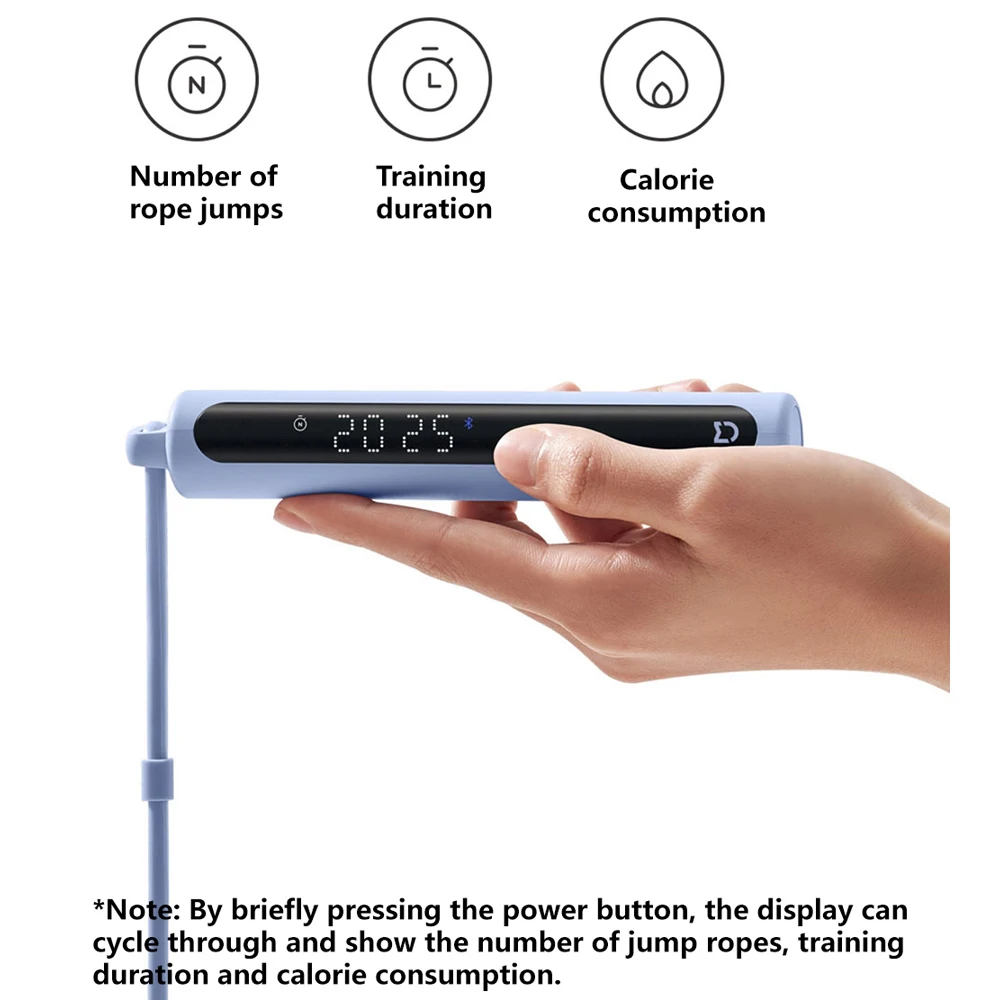 Умная скакалка Xiaomi Mijia 2, скакалка с цифровым дисплеем, подсчет работает с приложением MiHome, приложение Mi Fitness