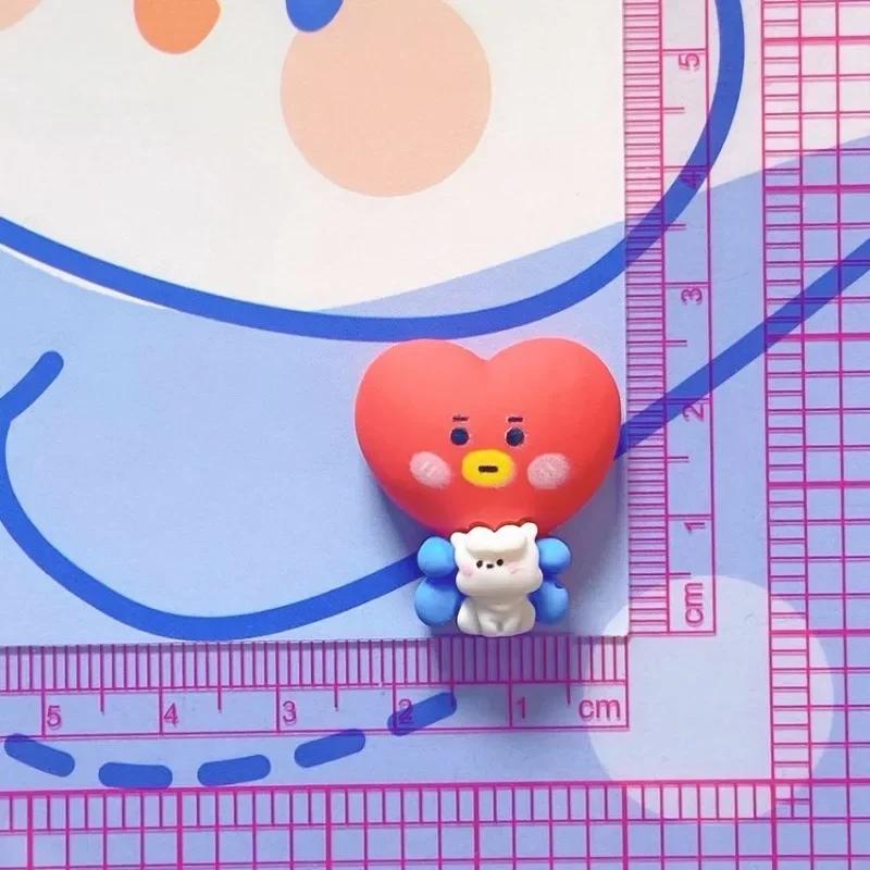 New BT21 Cooky Hole DIY Creative Accessories Cartoon Cute Shooky Mang Chimmy Shoe Buckle 3D Shoe Flower Decoration Removable view 4