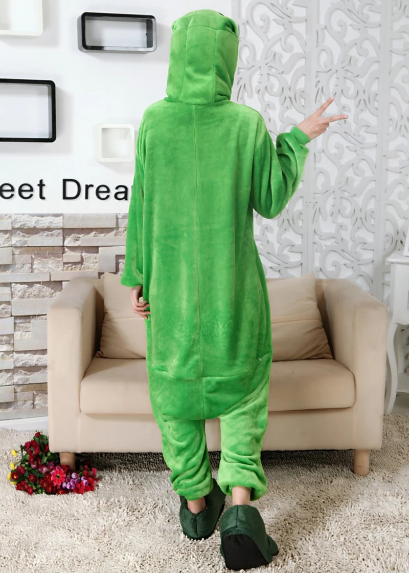 Dorosłe dzieci rodzina Onesie bielizna nocna Flanne zwierząt żaba kreskówkowa piżama unisex boże narodzenie Halloween Anime kostiumy Cosplay kombinezon