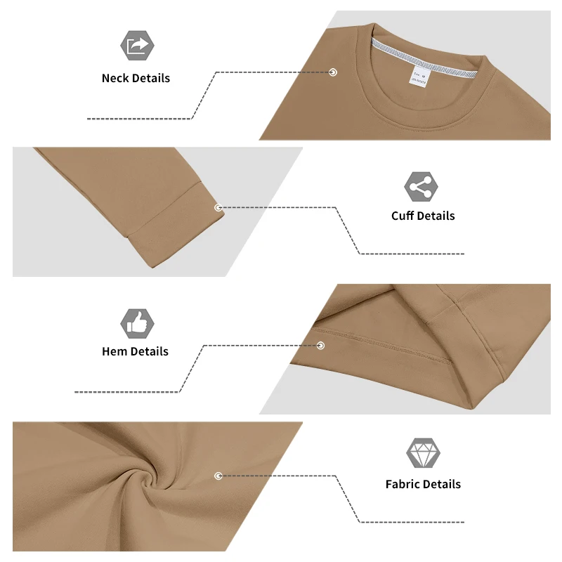 Einteiliger, locker sitzender, klassischer, mit Fleece gefütterter Rundhals-Langarm-Sweatshirt für Herren, warmes, winddichtes, lässiges Winter-Oberteil – Detail 17