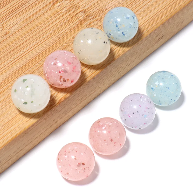 20/30pcs Acrylic Colored Dot Bead 10/12/14/16mm Round Loose Spacer Beads for Making Necklace Bracelets DIY Jewelry Accessories
