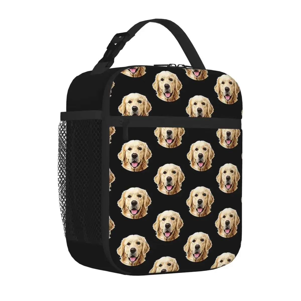 Funny Golden Retriever Face Portrait Lunch Bags Insulated Bento Box Waterproof Lunch Tote Leakproof Picnic Bags Thermal Bag