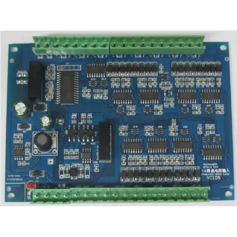Modbus-温度コレクター取得モジュール、pt100 pt1000、14または16チャネル