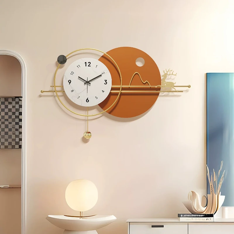 Italy Luminous Wall Clock Unique Aesthetic Fashion Luxury Wall Clock Modern Design Reloj Pared Decorativo Living Room Furniture