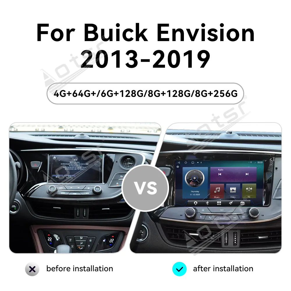 10.2’’ Android 14 Carplay For Buick Envision 2013-2019 GPS Navigation Car Radio HD Touch Screen Multimedia Auto Stereo