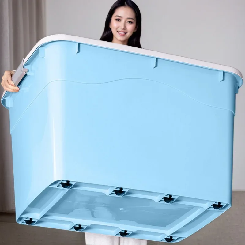 Extra Large Plastic Storage Box Clothes Bedding Toys Car Trunk Organizer Large Capacity Storage Box Portable Hand Carry