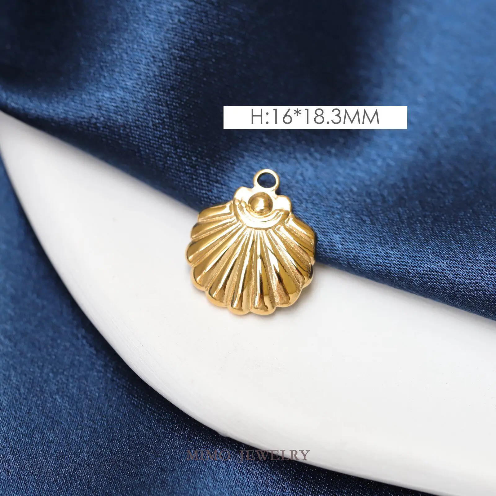 1pcs Titanium Steel Gold-plated Angel Shell Butterfly Flower Love Charms For Jewelry Making DIY Bracelet Accessories Findings view 4