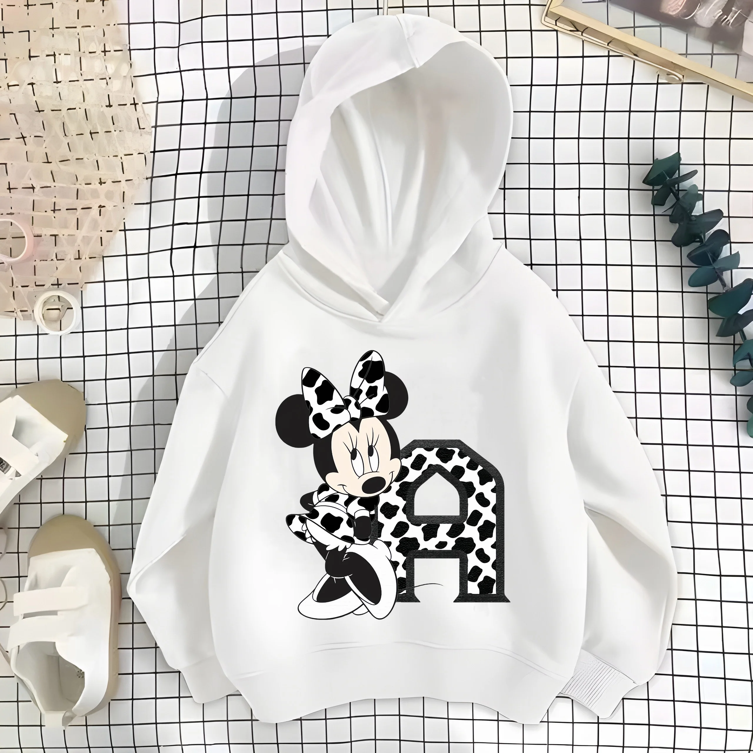 2025 Disney new men's and women's hoodies letters A B C D sweatshirts clothes cute pullovers large size anime cartoon men's and