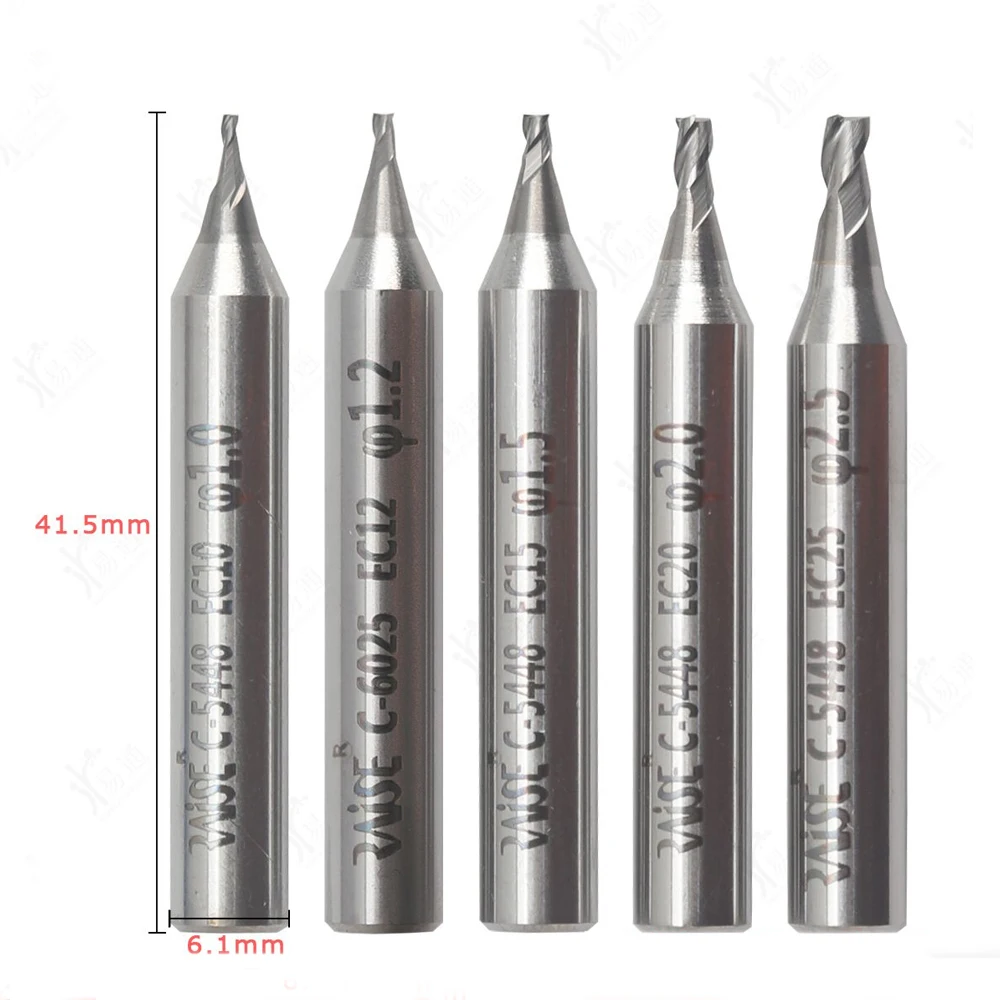 

1.0-2.5mm 3 Flute S-Groove Wolf Tooth Milling Cutter Tungsten Steel Welded Spiral Twist Drill Bit for Key Cutting Machine