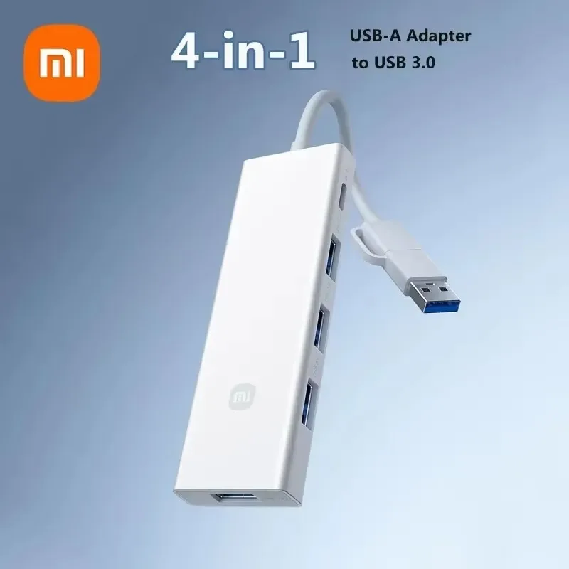 Xiaomi 4 in 1 Dual Head Splitter Type-C USB-A Extender Hub Docking Station USB 3.0 Adapter OTG For Macbook Computer Notebook