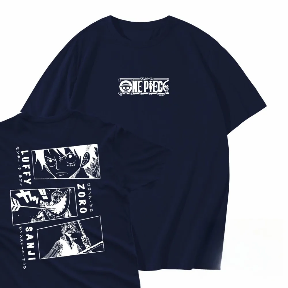 Luxury ONE PIECE Japanese Anime T Shirt High End Cotton Oversized Short Sleeve for Fitness Sports and Casual Leisure Wear